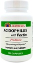 GeriCare Acidophilus with Pectin Probiotic Capsules, Optimizes Intestinal Flora, Digestive Gut Function, Boosts Immune Defenses, and Strengthens Bones, 100 Count (Pack of 1)