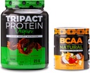 Nutrologi TRIPACT Vegan Protein Powder, for Vegan Protein Shakes, Chokolade Peanut Butter (20 Servere) BCAA Natural, Plant Based BCAA Powder, Orange Kokosolie Flavor (30 Servere)