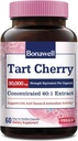 Bonawell Tart Cherry Kapsler 60: 1 Uddrag, 30000mg Styrke, Lavet af Montmorency Tart Cherries, Kraftig Uric Acid Cleanse, 2 Måned Supply, 60 Kapsler