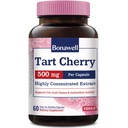 Bonawell Tart Cherry Kapsler 60: 1 Uddrag, 30000mg Styrke, Lavet af Montmorency Tart Cherries, Kraftig Uric Acid Cleanse, 2 Måned Supply, 60 Kapsler