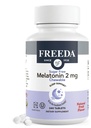FREEDA Melatonin 2mg Sugar- Free Chewables - Natural Sleep Aid til voksne & Børn - Vegan, Kosher, Gluten- Free, Non- GMO, Easy Bedtime Support - 240 tabletter