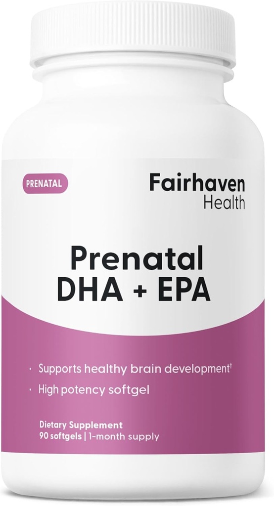 Fairhaven Health Peapod Prenatal DHA Kosttilskud Note 124; Premium Islandsk Fish Oil Supplement for sund graviditet