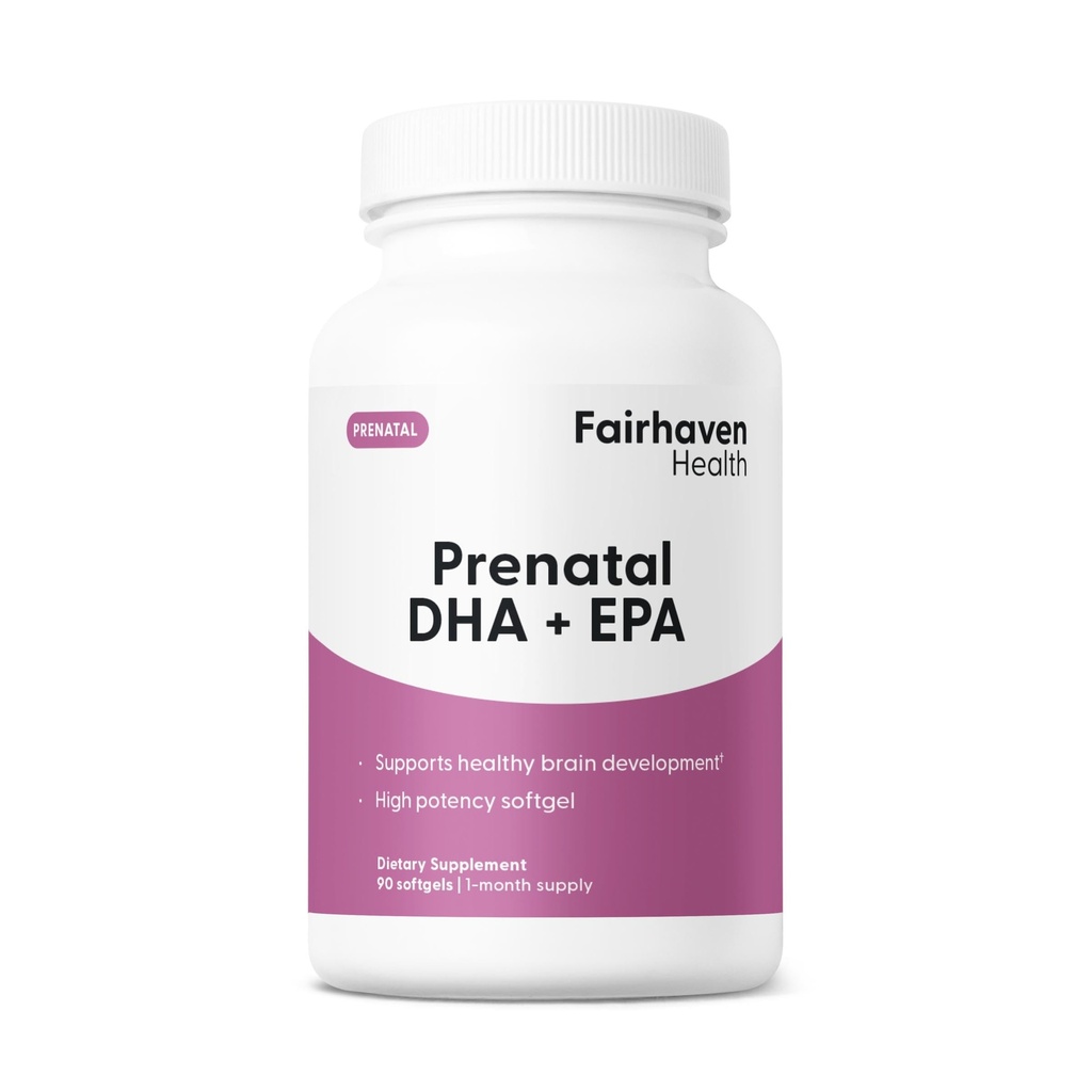 Fairhaven Health Peapod Prenatal DHA Kosttilskud Note 124; Premium Islandsk Fish Oil Supplement for sund graviditet