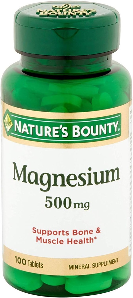 Naturens Bounty Magnesium 500 mg tabletter 100 ea (pakning med 4 stk.)