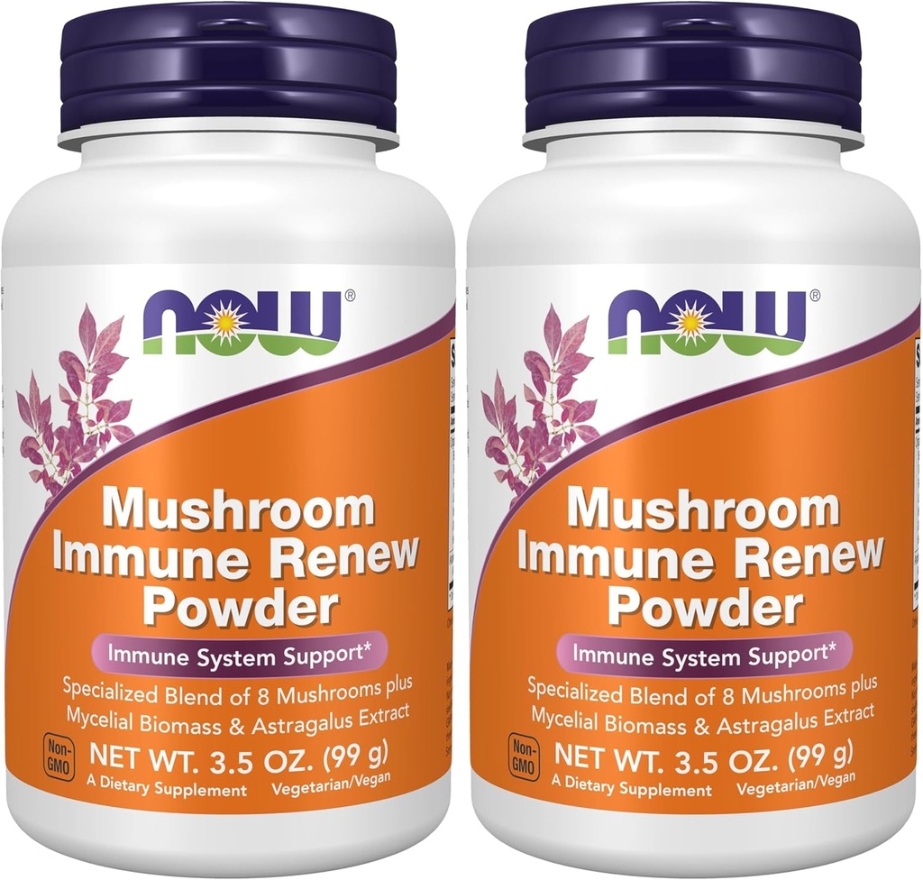 Now Supplements, Mushroom immun Renew med Astragalus Root Extract, Immunsystem Support *, 3.5 -Ounce (Pack of 2)