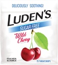 Loren 's Sore Throat Relief Lozenges for mindre hverdagsirritation & tør mund, Sugar Free Wild Cherry Flavored Drops, 75 Greve