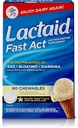 Lactaid Fast Act Lactose Intolerance Chewables med Lactase Enzymes, Vanilla Twist, 60 Pks 1ct.