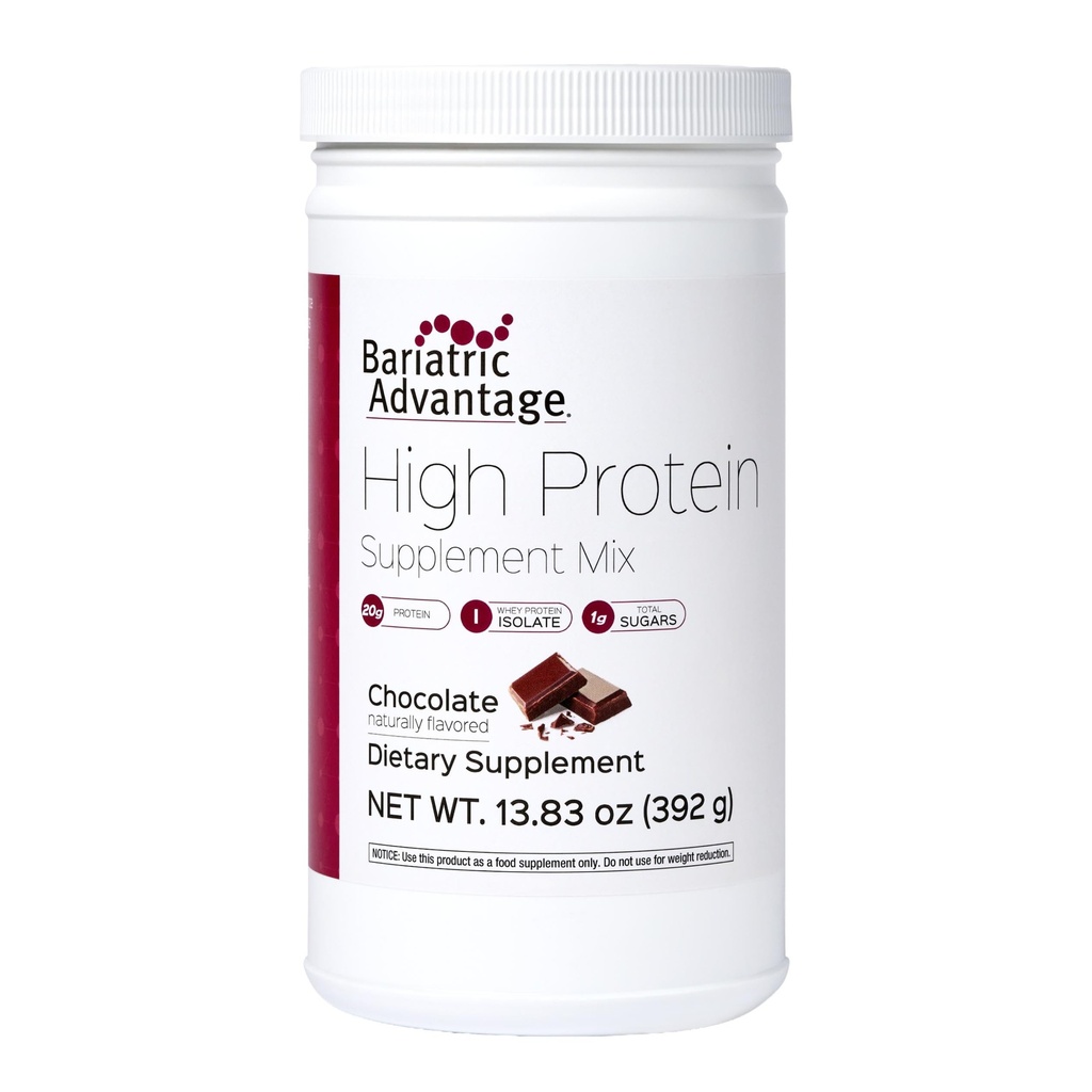 Bariatric Advantage High Protein Supplement Mix, 20 Bedste Whey Protein Isolere Lavsukker med 100 kalorier Per Servering - Chokolade, 14 Servere