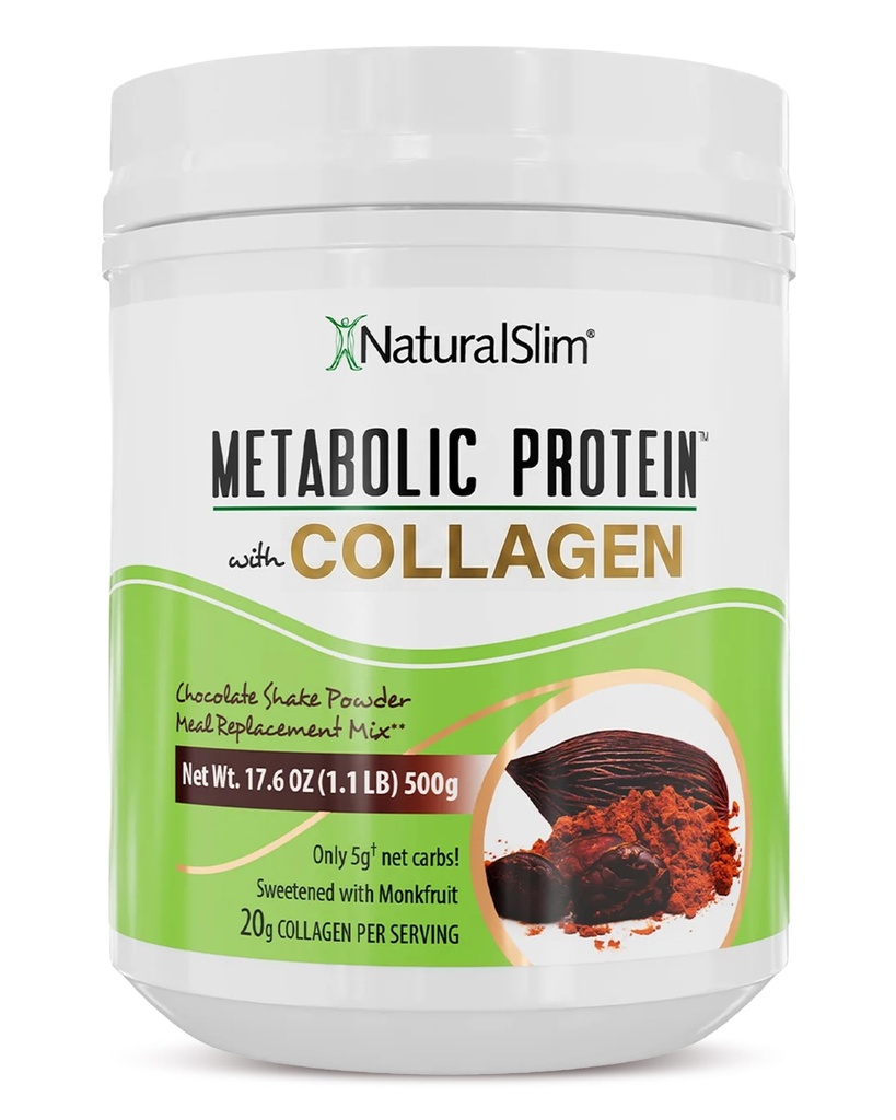 Metabolisk proteinpulver med collagen, Whey Protein Powder Shake, Hydrolyzed Collagen med L- Glutamin til metabolisk støtte, fordøjelse, hud, joints & muskel, lav Carb Meal udskiftning, 17.06 oz
