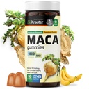 Maca Root Gummies - 1800 mg Styrke - 90 Veganske Tyre - Naturlig støtte til kvinder & mænd - Peruvian Maca Root Supplement - Banana Flavour Tyre