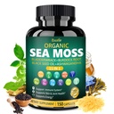 Bualle Irish Sea Moss Capsules - Organic Sea Moss, Black Seed Oil, Ashwagandha Kosttilskud med Bladderwrack, Ginger & Burdock Root - understøtter daglige wellness, hud og energi - 150 kapsler (1 pakke)