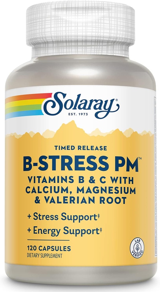 SOLARAY B- Stress P.M. Note 124; 120 caps