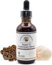 Skaberens Touch Botanicals, Super 5, Mushroom, Blend 2 fl oz med Reishi, Tyrkiet Tail, Lions Mane, Chaga og Maitake Mushrooms til immunforsvar. Dobbelt, Macerated.