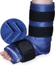 XXL Ankle Foot Ice Pack Wrap til fodskader, fuld dækning Ankle Ice Wrap, Gel Ice Packs Genbruges til plantar Fasciitis, Achilles Tendonitis, Sprained Ankler og hæle, Fiberskader, Blå