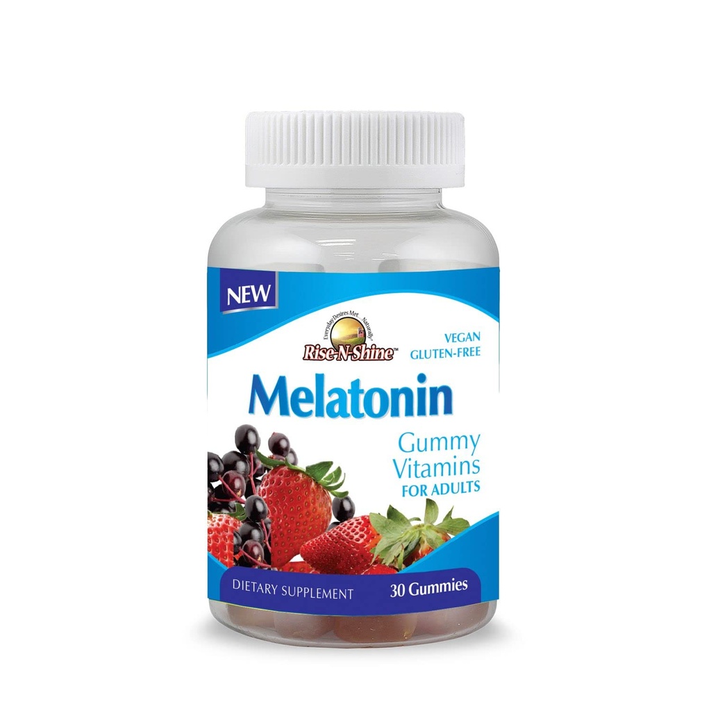Rise- N- Shine Melatonin Voksen Gummies 5 mg Melatonin per Gummy Servering 30 Tælling