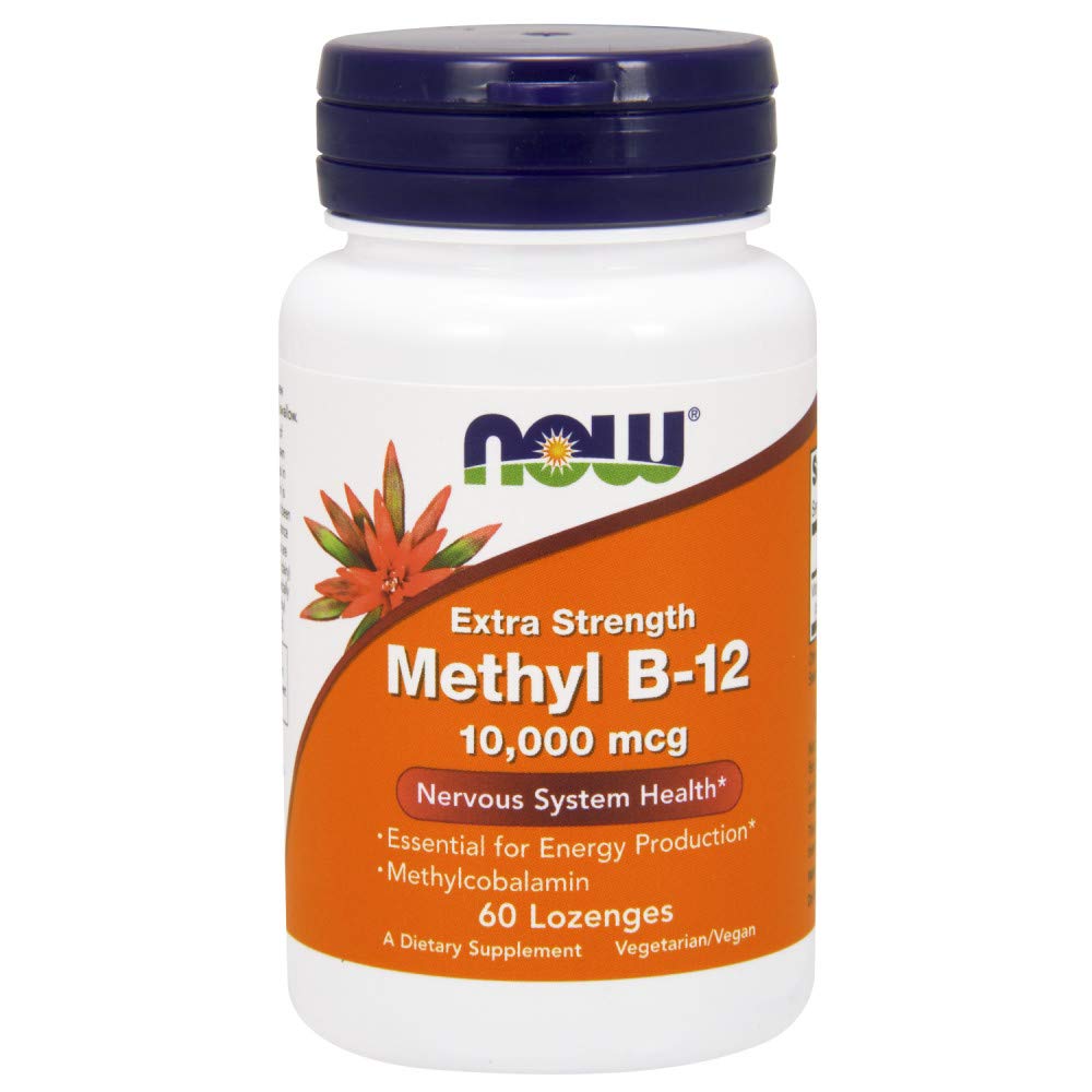 Now Foods Methyl B- 12 10000 mcg, 60 Lozenges (pakke med 2)