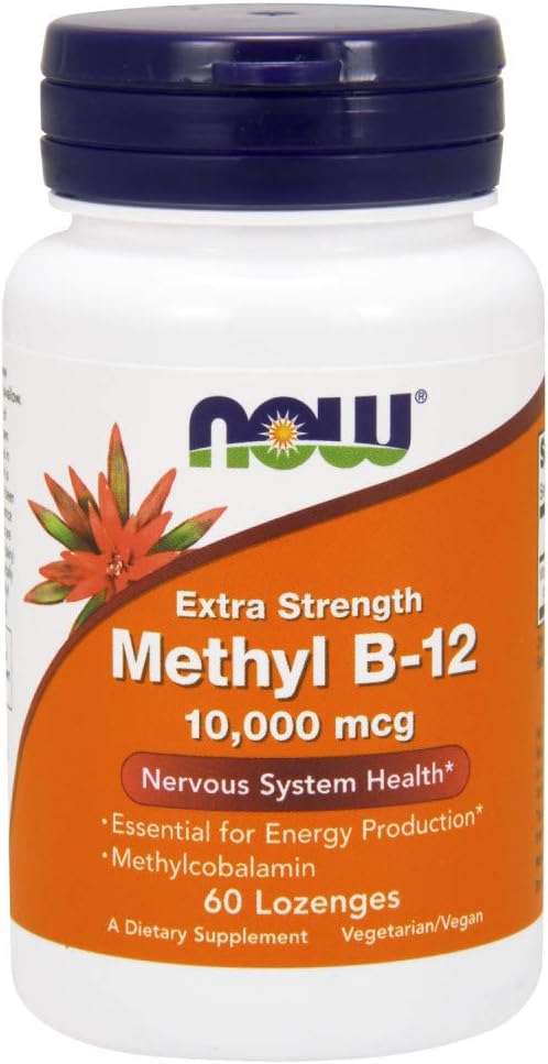 Now Foods Methyl B- 12 10000 mcg, 60 Lozenges (pakke med 2)