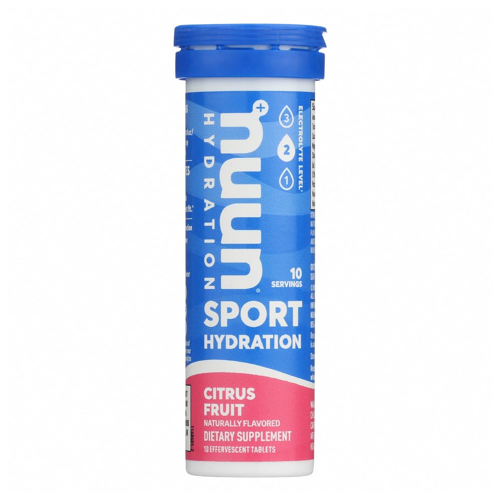 Nuun Active Citrus Fruit Electrolyte Enhanced Drick Tablets (6- pakke med 10)