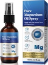 Pure topic Magnesium Oil Spray, Magnesium Spray til Feet, 100%, Quick Absorption - Natural Source med kraftfuld blanding af essentielle olier, Replenish Body- 2.02 fl oz