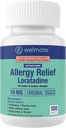 WELMATE - Allergi Relief - Loratadine 10 mg - 24 timers Relief Antihistamin - Non Drowsy - Runny Næse - Nysen - Itchy Næse & Halsen - Watery Eyes - Indendørs og udendørs Allergi Medicin - 100 Greve