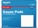 Grundlæggende pleje Gauze Pads, 3x3 inches Sterile Medical Wound Dressing Sponges for Rengøring, Dækning, & Cushioning Cuts & Mindre Skader, 50 Greve (Pack of 1), (Tidligere All Health)