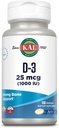 KAL vitamin D3 1000 IE Softgels (25 mcg), Aktiv form af vitamin D, Calcium Absorption, Knoglesundhed, immunsupport, flydende fyldt ActivGel, Made without Soy, 100 Servere, 100 Softgels