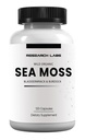 Research Labs Organic Irish Sea Moss Capsules, Raw Wildcrafted Seamoss Enhanced w/Bladderwrack & Burdock Root 120 Total Pills Antioxidant Powerhouse. Thyroid Support.