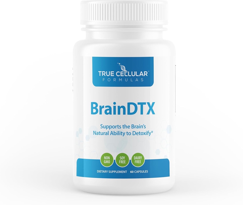 BrainDTX - Understøtter kognitiv funktion, Focus & Mental Clarity - fremmer klar tænkning og hukommelse - med Alpha Lipoic Acid & Biotin - Antioxidant Support - 60 kapsler