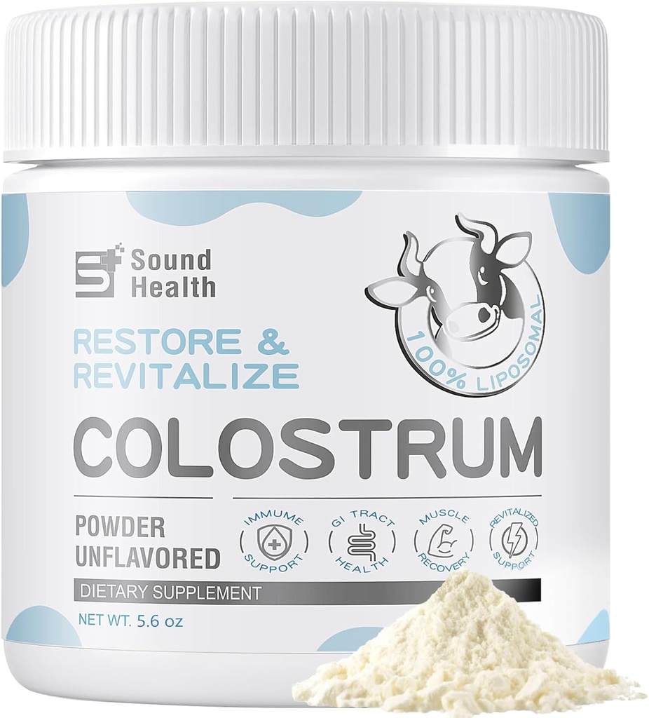 Colostrum supplement pulver til mennesker - Økologisk Bovin Colostrum supplement til Gut sundhed, hårvækst, immunforsvar - Unflavored (73 Servere)
