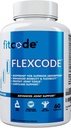 fitcode Flexcode Ultra Premium Fælles Support, Glucosamin, Gurkemeje, MSM, Chondroitin, Hyaluronsyre, Gluten- Free, for Mænd og Kvinder (30 Servere)