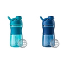 BlenderBottle 20- Ounce SportMixer Protein Shaker Flasker med BlenderBall Wire Whisk, Navy og Teal
