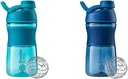 BlenderBottle 20- Ounce SportMixer Protein Shaker Flasker med BlenderBall Wire Whisk, Navy og Teal