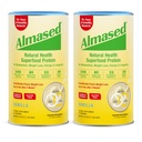 Almased Vanilla Meal Erstatning Shake - Low- Glycemic High Plant Base Protein Powder- Nutritional Weight Health Support Supplement - Vanilla Flavor - 17,6 oz (1,1 Pund (2 Pack))