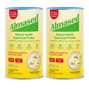 Almased Vanilla Meal Erstatning Shake - Low- Glycemic High Plant Base Protein Powder- Nutritional Weight Health Support Supplement - Vanilla Flavor - 17,6 oz (1,1 Pund (2 Pack))