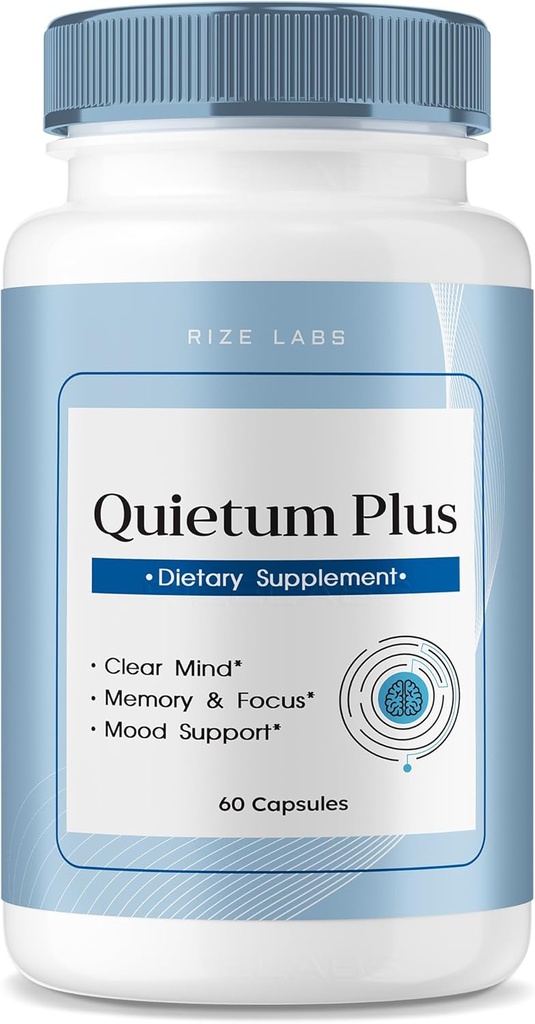 rize laboratorier - Quietum Plus Tinnitus Relief kapsler supplement, Advanced Formel Reduce Ear Ringing, piller til støtte hørelse funktion (60 kapsler)