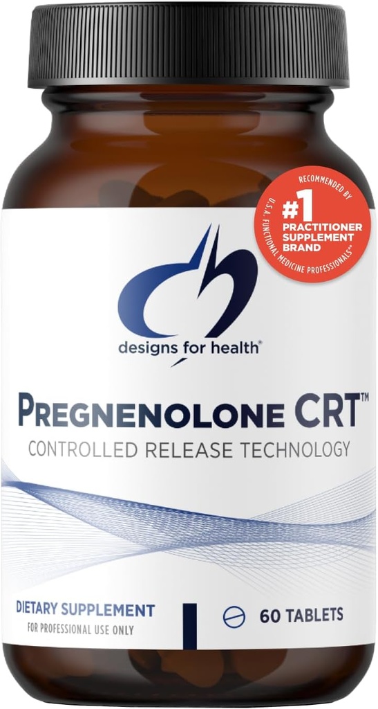 Designs for Health Graphenolone CRT - 30mg Controlled / Time Release Graphenolon (10- 12 Hour) - Østrogen, DHEA + Testosteron Hormone Precursor for Women + Mænd - Vegan + Non- GMO (60 tabletter)