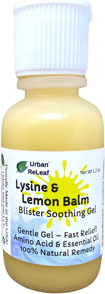 Urban ReLeaf Lysin & Lemon Blister Lindrende Gel! Hurtig tørring, 100% naturlig hjælp!