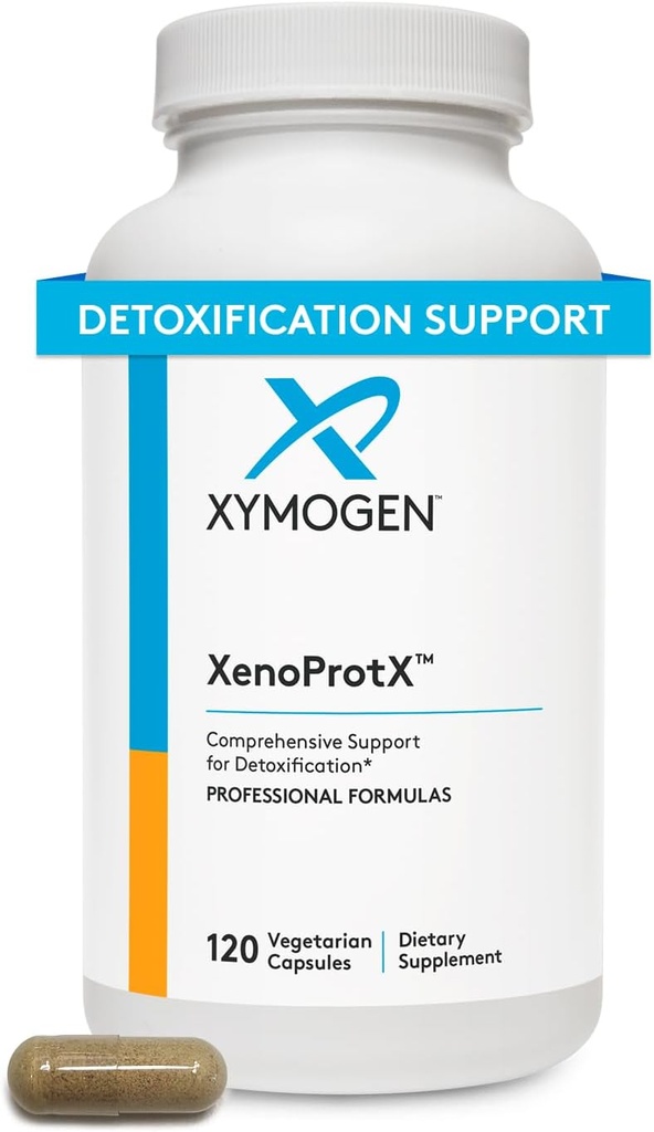 XYMOGEN XenoProtX - understøtter sund østrogen Metabolisme + Xenoestrogens Detox - DIM, NAC, Calcium D- glucarat + Phytonutrients Kosttilskud til at understøtte leverdetox + leversundhed (120 kapsler)