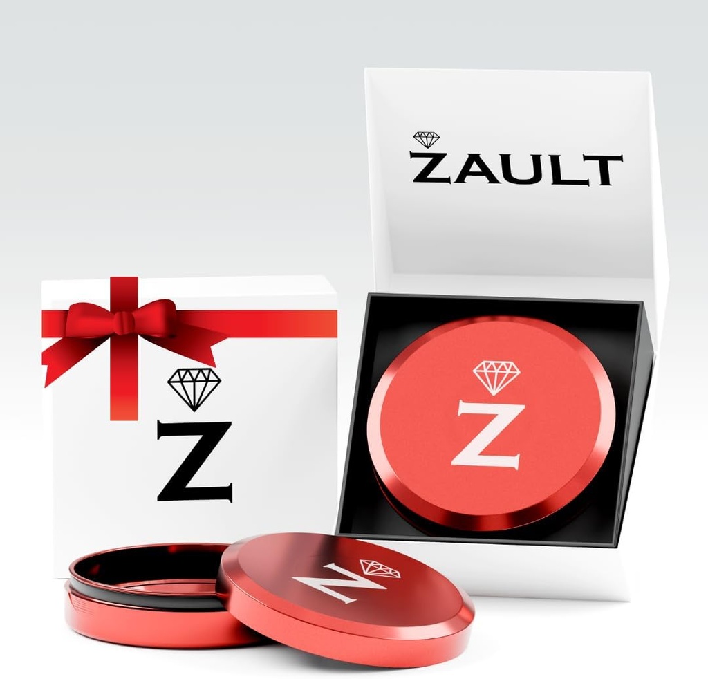 Patrator Zyn Metal Can, Aluminium Zyn Container & Holder, Snus Tin For Zyn Pouches, med Deluxe Gavekasse til ham / Mænd / Mand / Kæreste (rød)