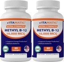 Vitamin B12 (Methylcobalamin) 10. 000 mcg (10 mg) 60 Lozenges - Superior Source of Vitamin B12 (2 Pack)
