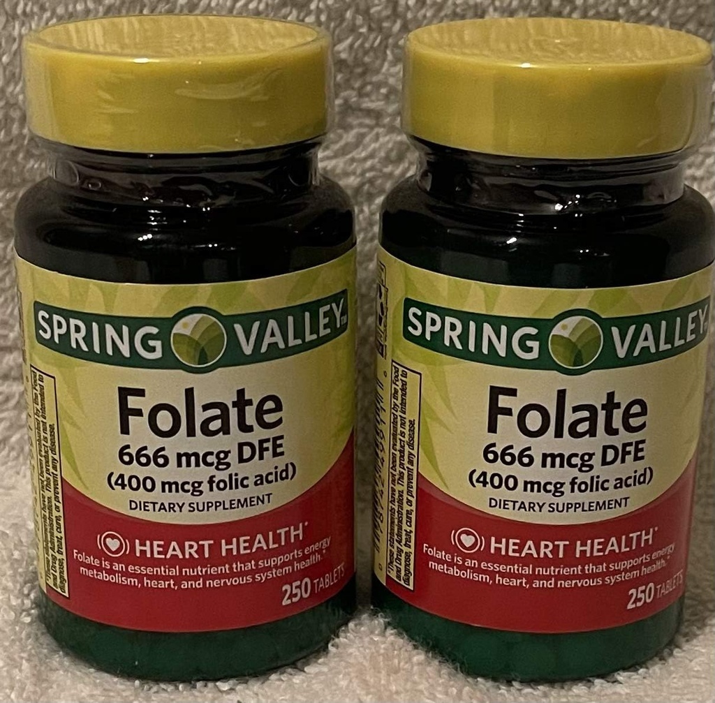 Folinsyre 400 Mcg, 250 tabletter (2 pakninger)