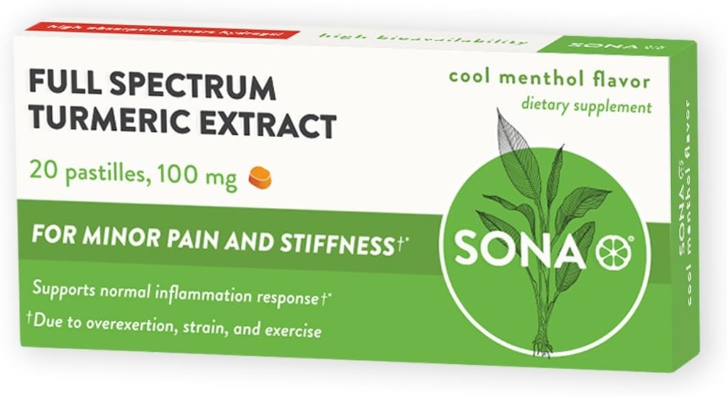 SONA Gurkemeje, opløses i munden, 600% Højere absorption af curcumin sammenlignet med kapsler