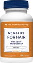 Den Vitamin Shoppe Keratin til hår med Biotin & Collagen, understøtter stærk, sund hår, hårluster (120 kapsler)
