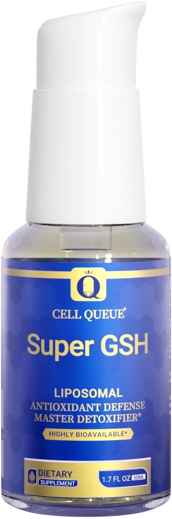 Liposomal Glutathion - Flydende Glutathion supplement, til immunstøtte, Lever Detox & sund aldring - Antioxidant Defense - Superior Absorption, 1.7 fl oz