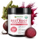 Beet Juice Powder Organic - Cold Pressed - 20: 1 Koncentrat - Koncentreret Beet Root Powder - Nitrogen Oxide - Circulation Support - 57 Serveringer af Beet Root Supplement - 7oz