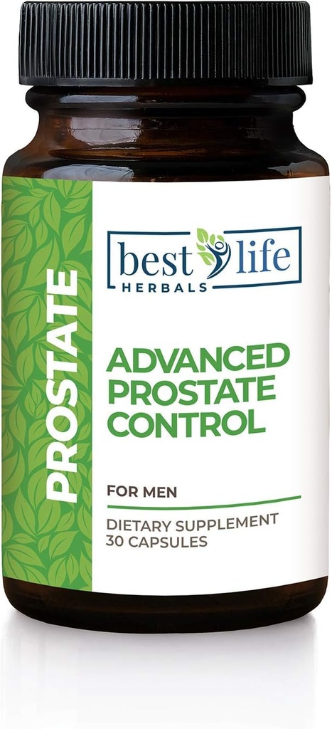 Bedste liv Herbals Advanced Prostata Control Supplement med Saw Palmetto for mænd Experiencing Forstørret Prostata, Hyppig Vandladning, Overaktiv Bstige -1 Flaske