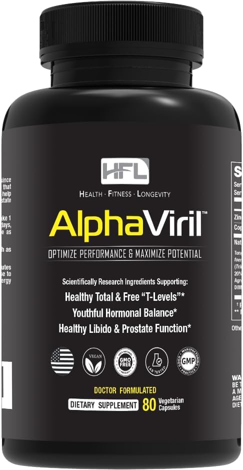 AlphaViril by Dr. Sam Robbins against 124; 25 + Year Proven Formel 124; Test Booster + Youth Hormone Balancer