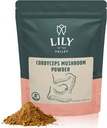 LILY OF THE VALLEY Cordyceps Mushroom Powder Superfood for Sports Performance - Performance Mushroom Extract with Organic Militaris - Vegan & Gluten- Free - Pakket i resealable Pouch (8oz, 226g)