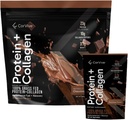 Protein + Collagen Pulver • 124; 23g Protein (Grass- Fed Whey + Collagen) • 124; 3,7g BCAAs • 124; Understøtter muskel & fælles sundhed • 124; Gluten & Soy Free • 124; Ingen kunstige ingredienser • 124; 15 Sachets - Chokolade