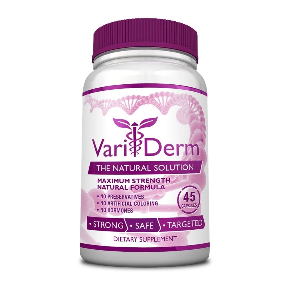Varicose & Spider Vein Supplement - Heks Hazel, Citrus Bioflavonoider - Vegan - 45 Kapsler - 1 flaske